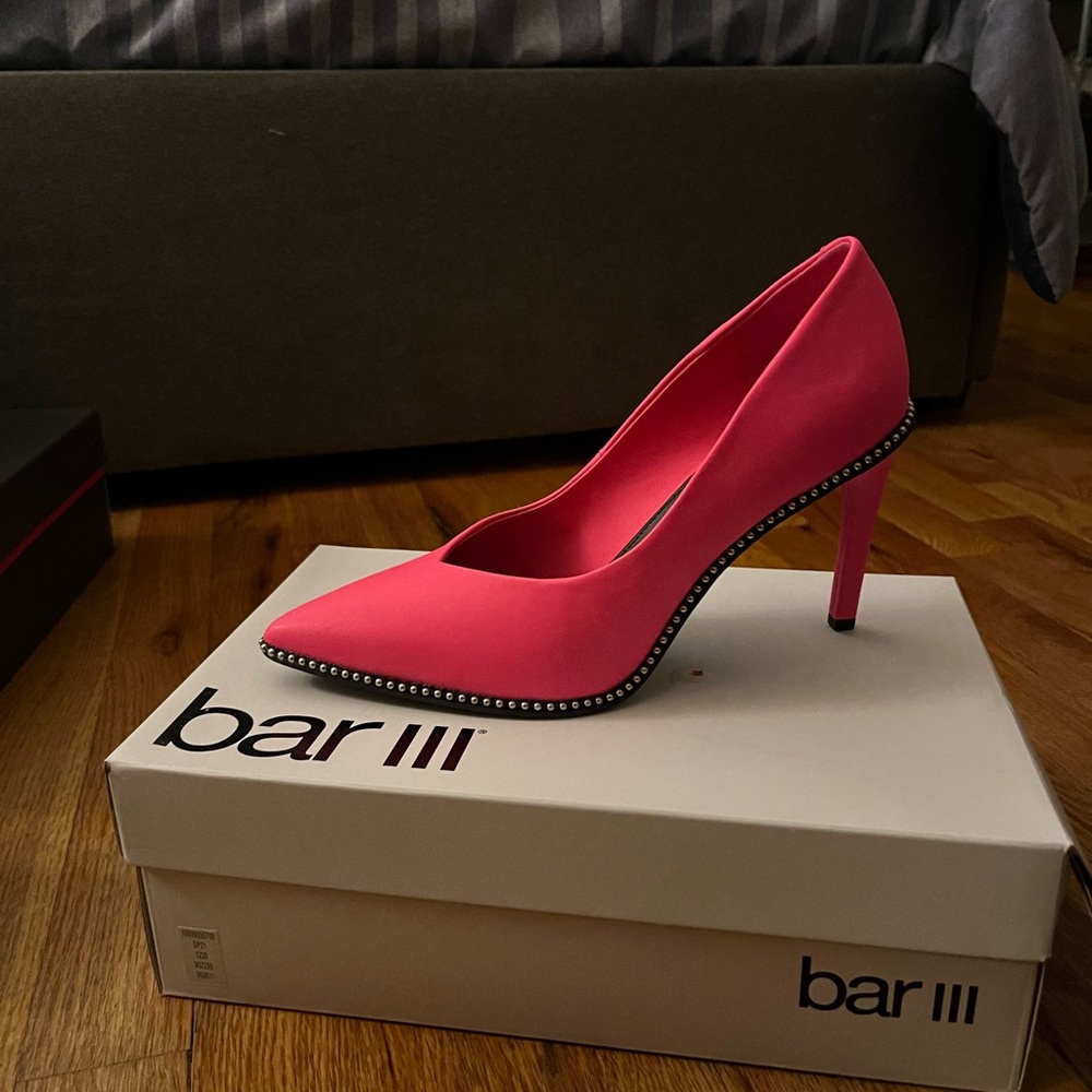 Neon pink heels